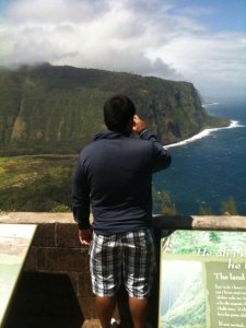 Looking over the Waimea Valley on the Big Island of Hawaii
